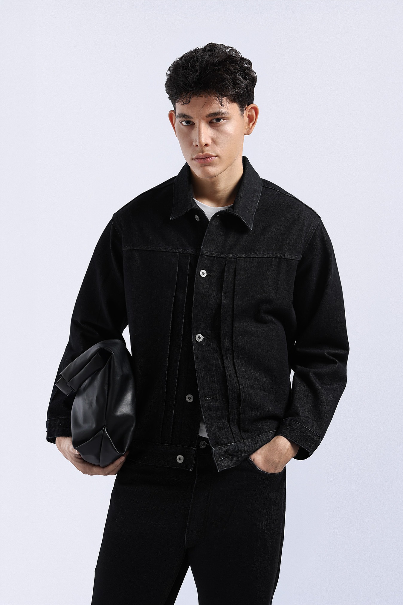 Rugged Denim Regular Jacket Black