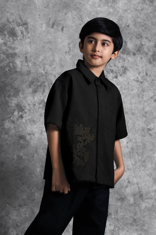 Image of Kemeja Anak Bordir Renjana Bayang