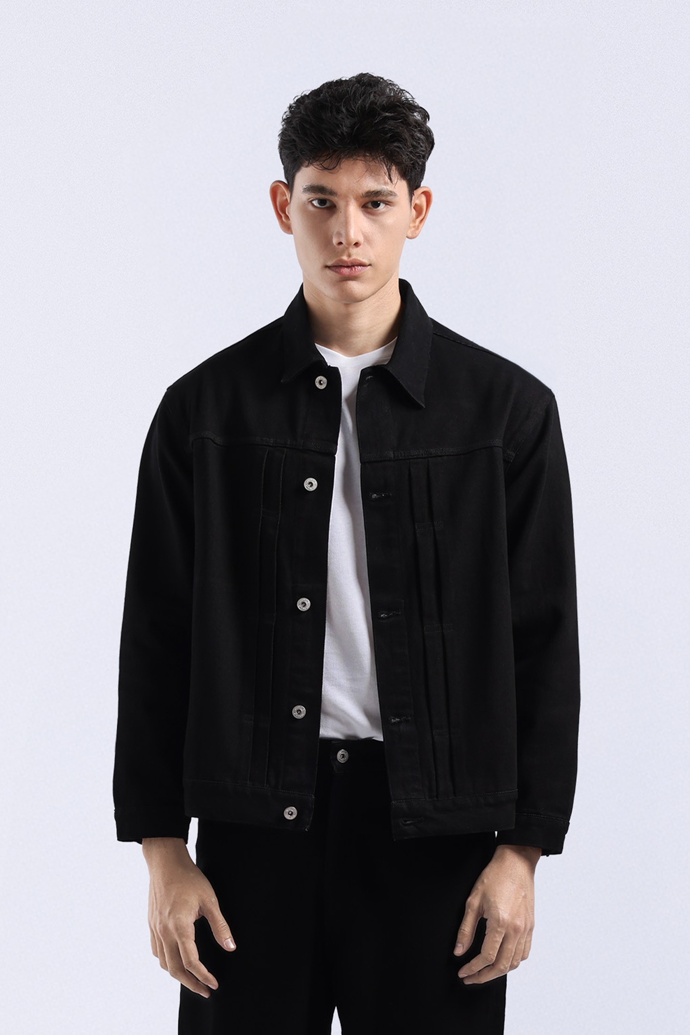 Rugged Denim Regular Jacket Jet Black