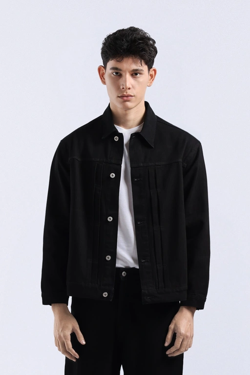 Rugged Denim Regular Jacket Jet Black