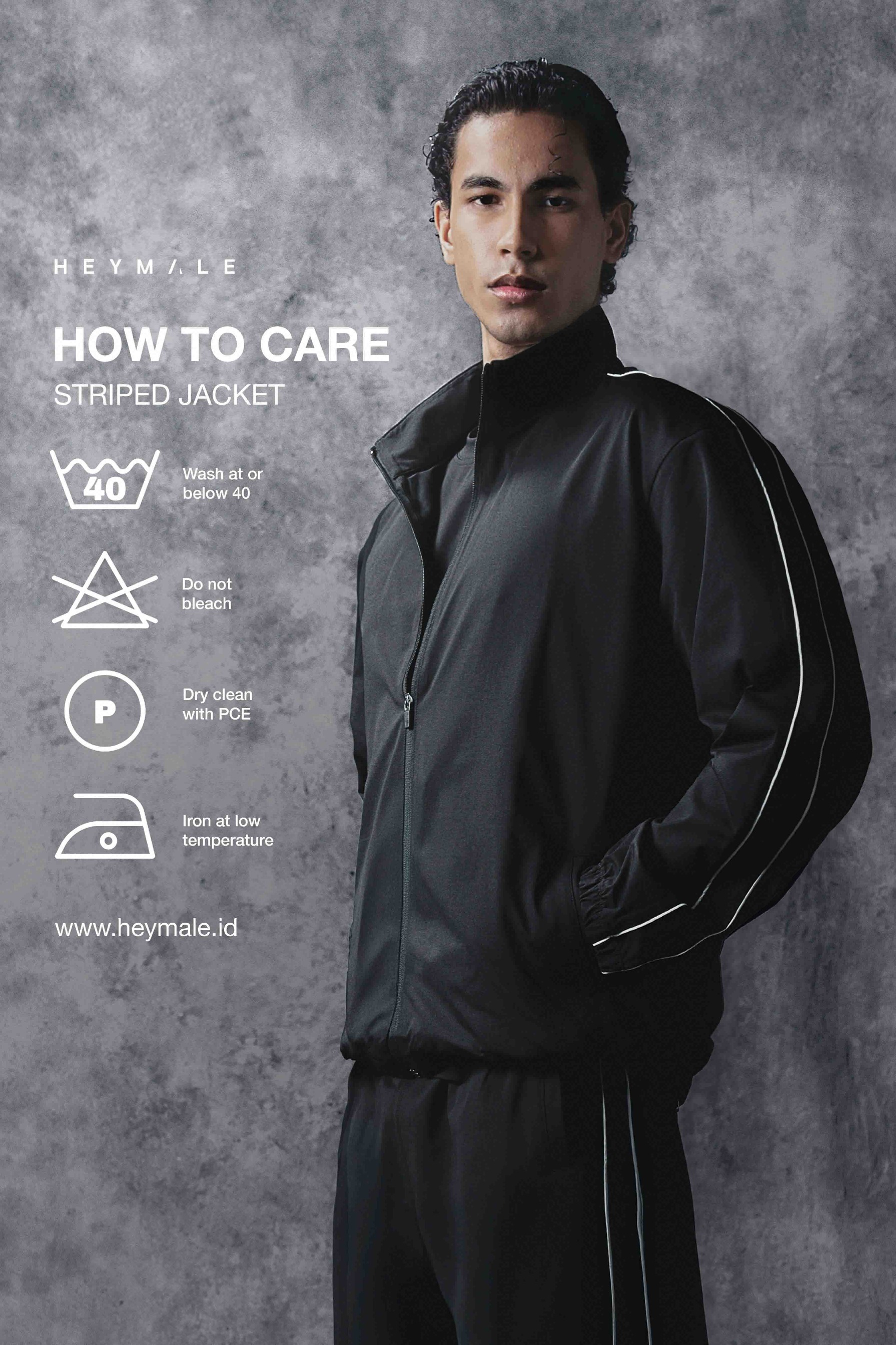 Activemor Stripe Jacket Dark Brown-White