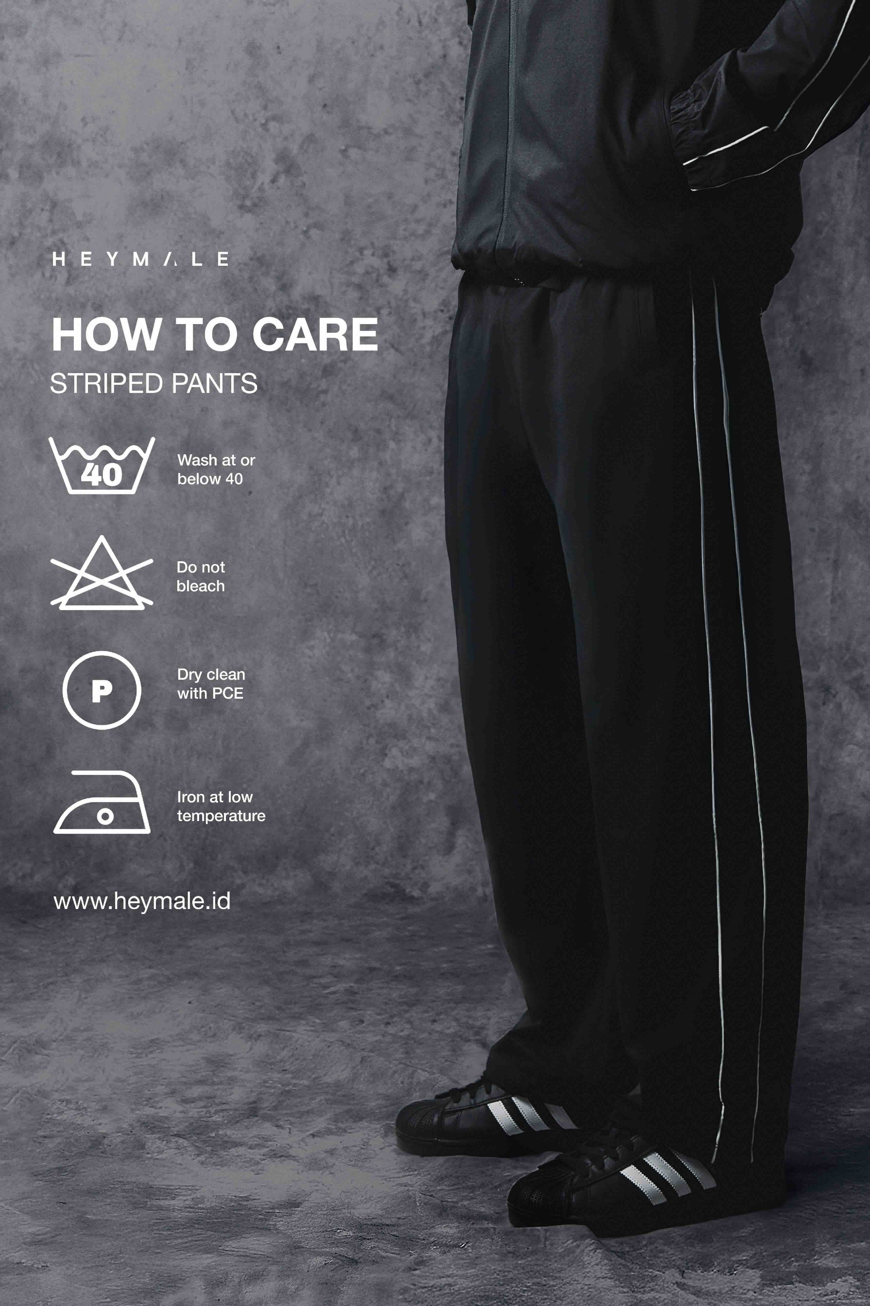 Activemor Stripe Pants Dark Grey-White
