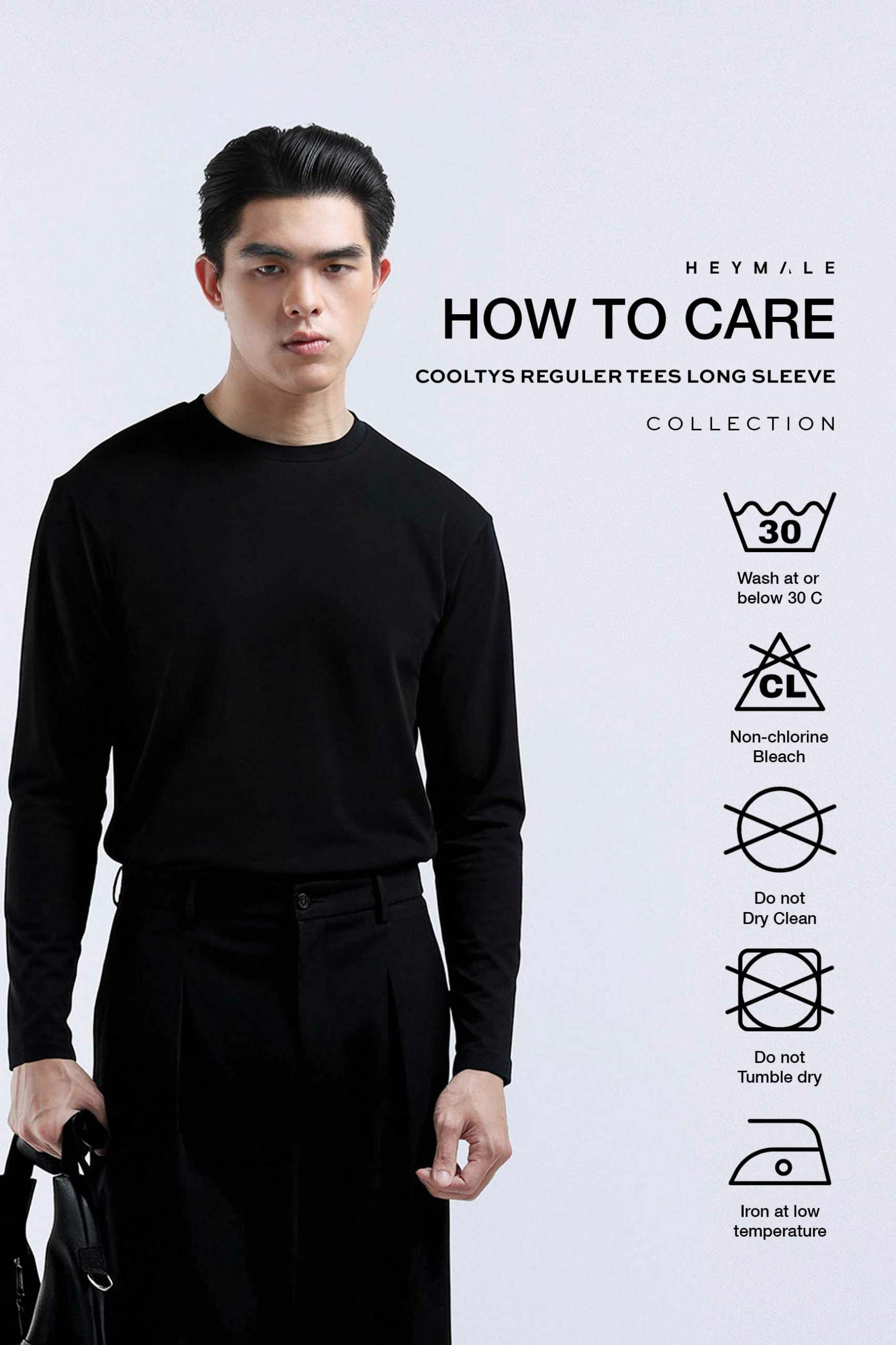 Cooltys Reguler Tees Long Sleeve Black