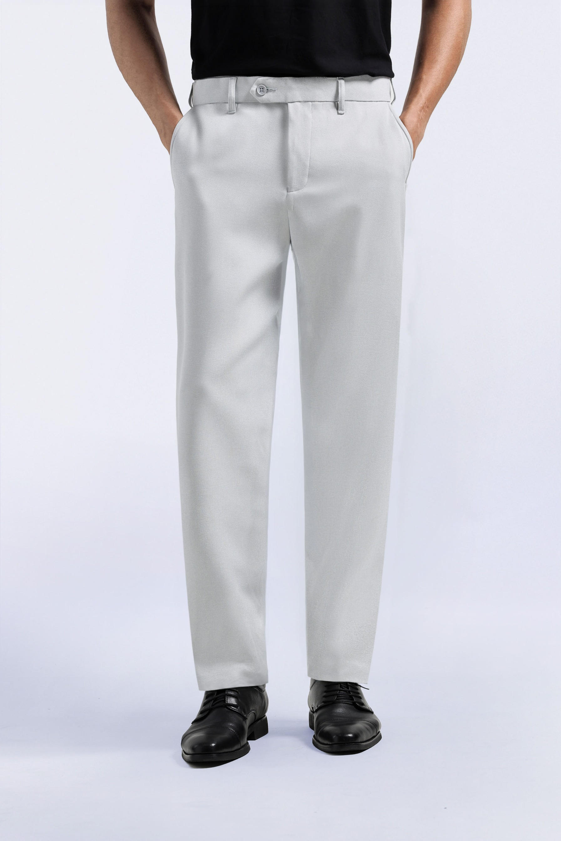 Peazy Pants Regular Fit Ankle Light Grey