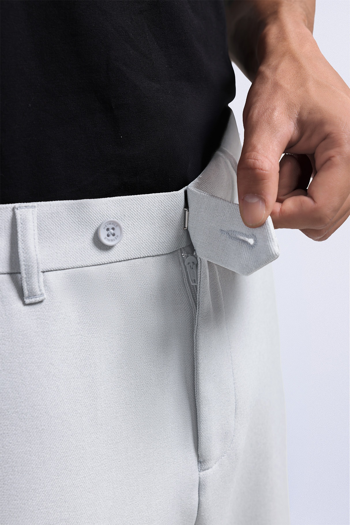 Peazy Pants Regular Fit Ankle Light Grey