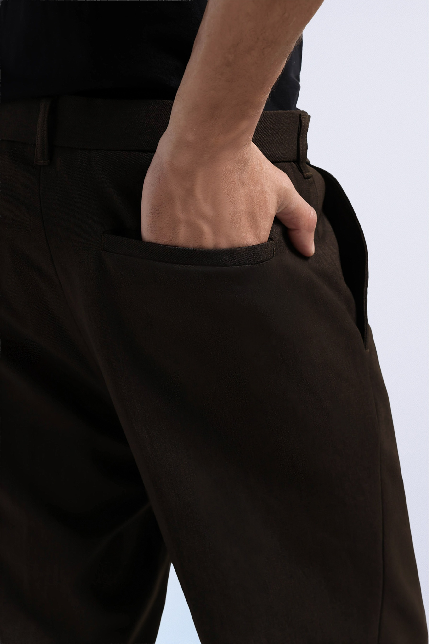 Peazy Pants Regular Fit Ankle Dark Brown