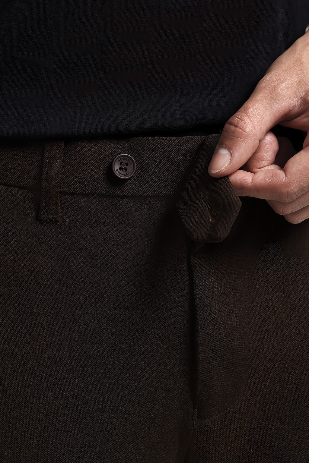 Peazy Pants Regular Fit Ankle Dark Brown