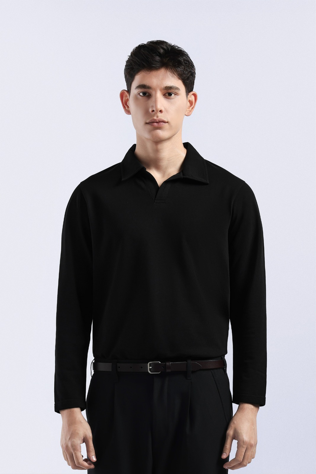 Raven Polo Long Sleeve Black