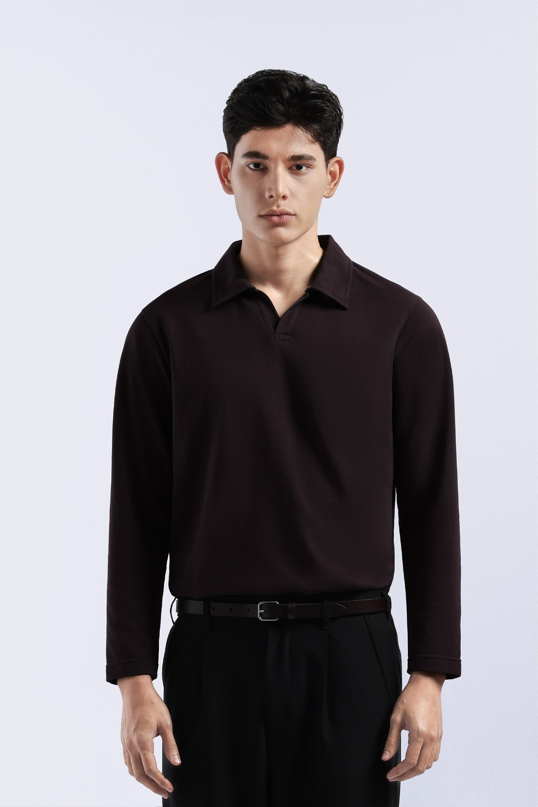 Raven Polo Long Sleeve Dark Brown
