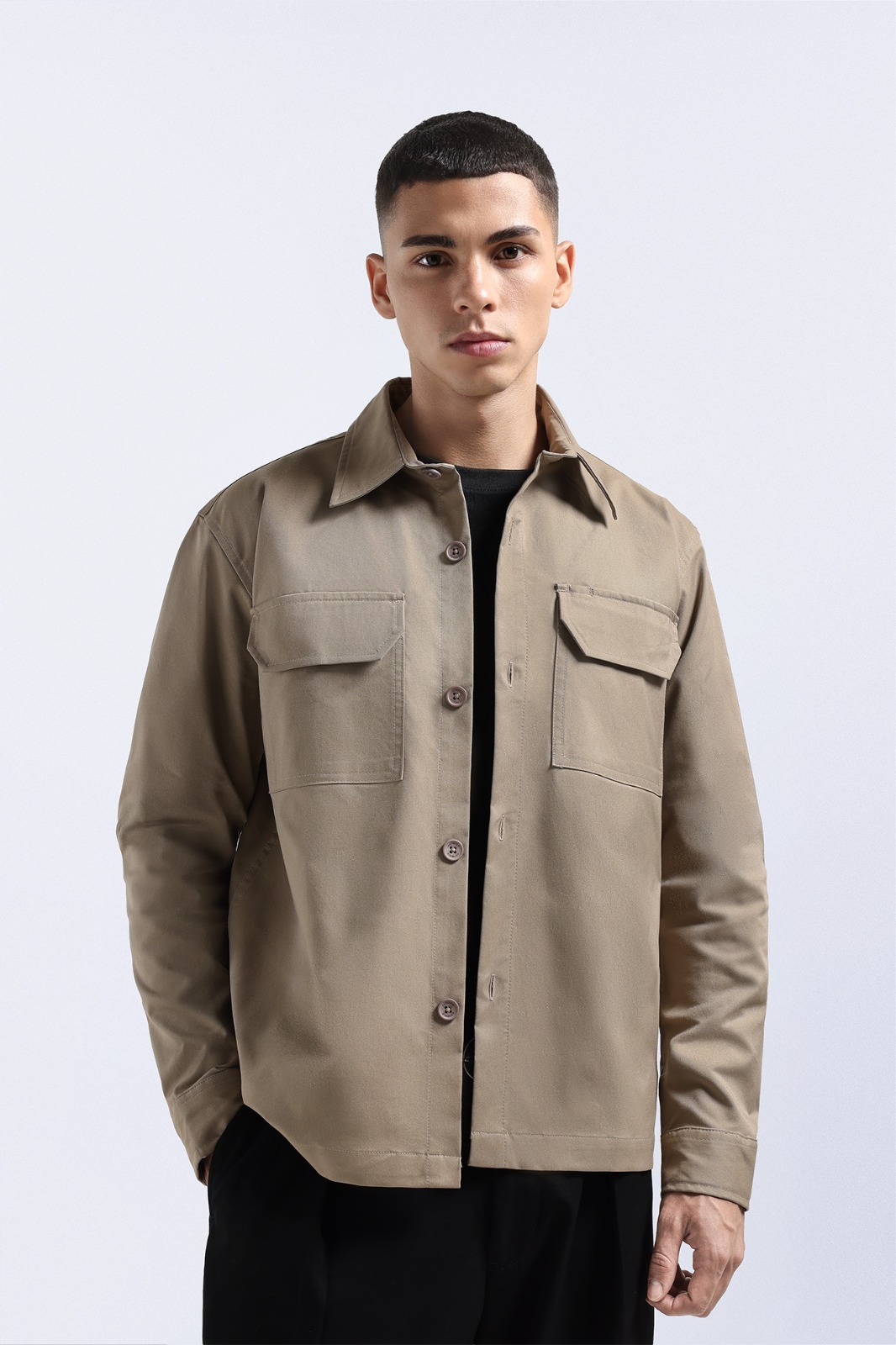 Nu Lanzo Overshirt Taupe