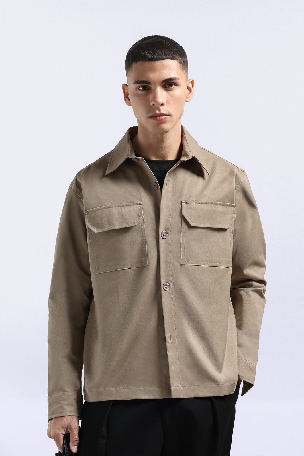 Nu Lanzo Overshirt Taupe