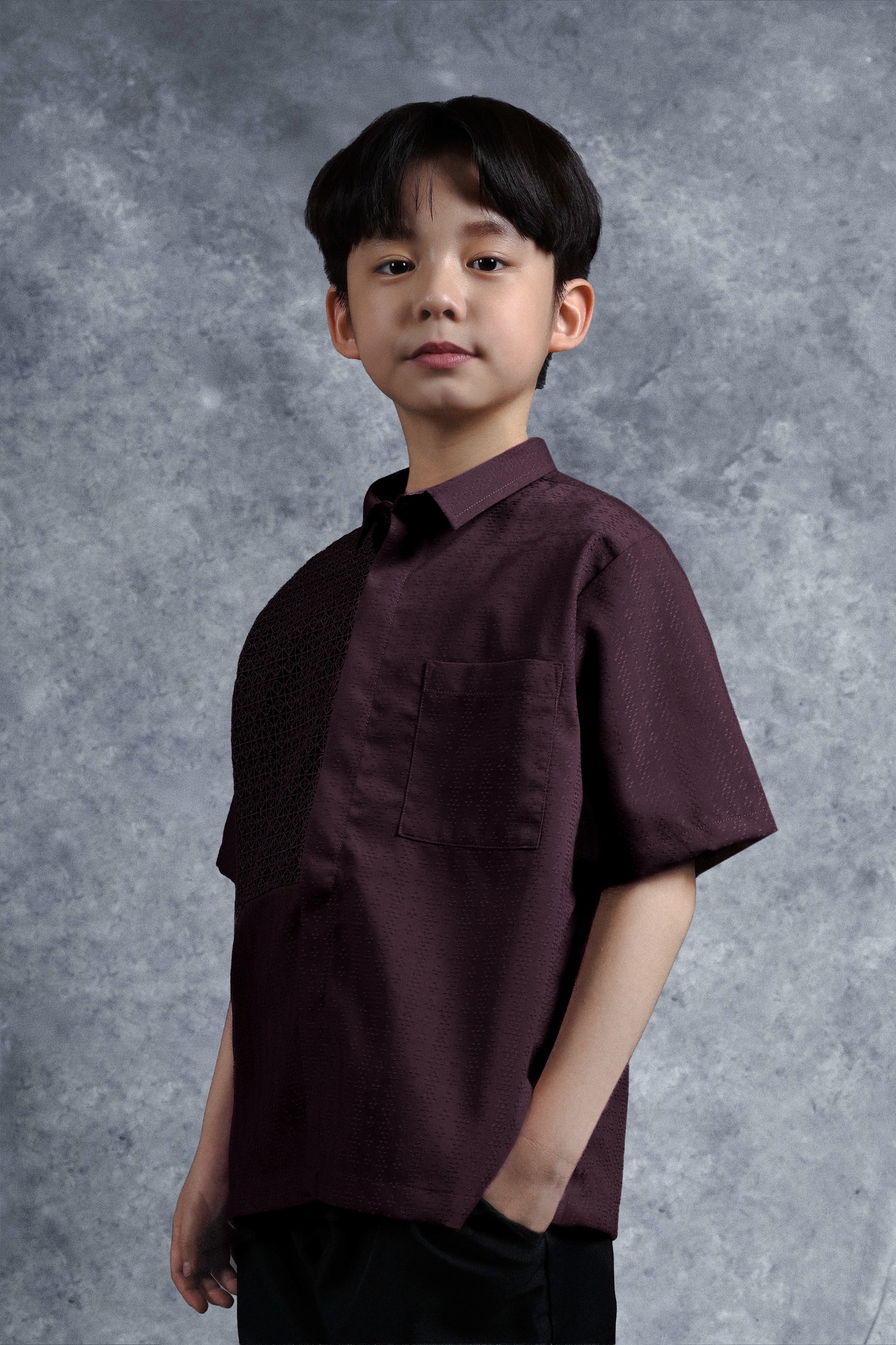 Kemeja Anak Elok Brokat Gandaria