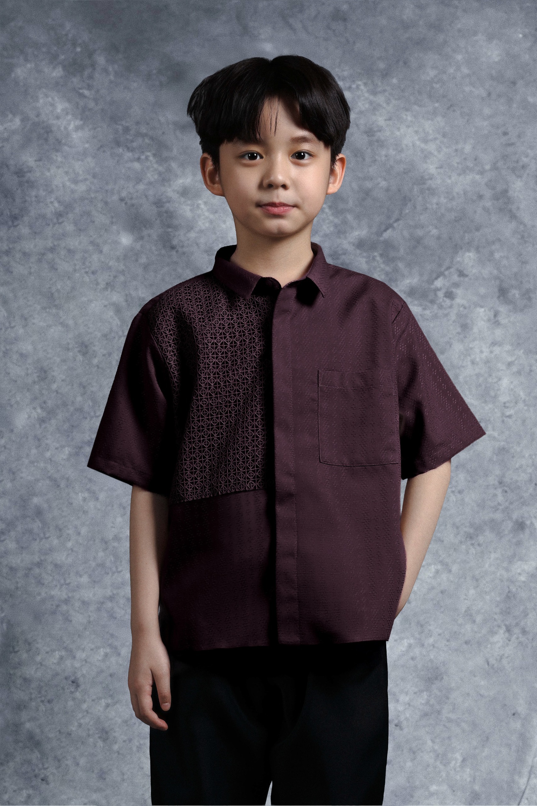 Kemeja Anak Elok Brokat Gandaria