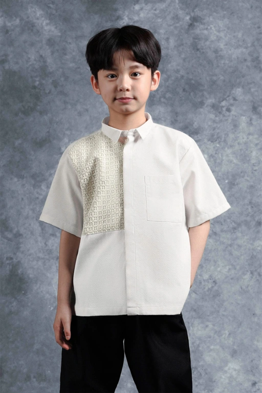 Image of Kemeja Anak Elok Brokat Puspa