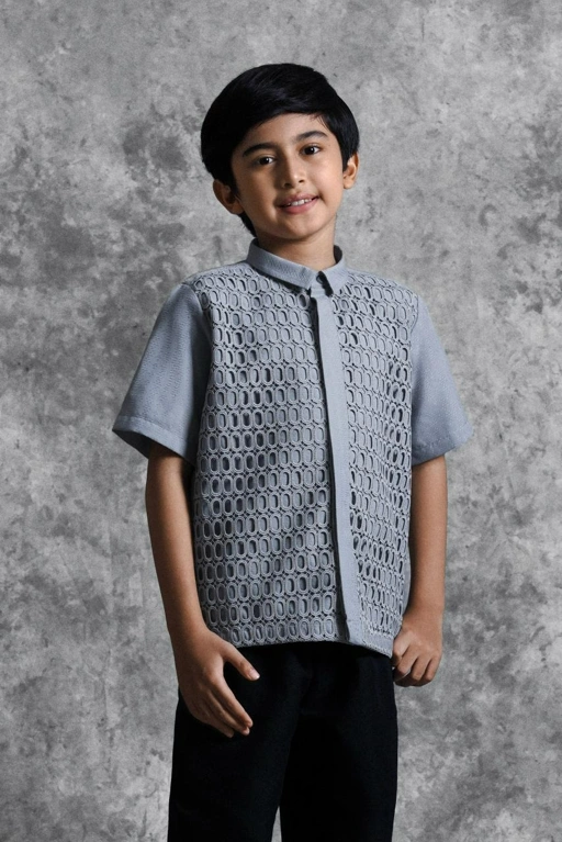 Image of Kemeja Anak Brukat Renjana Embun