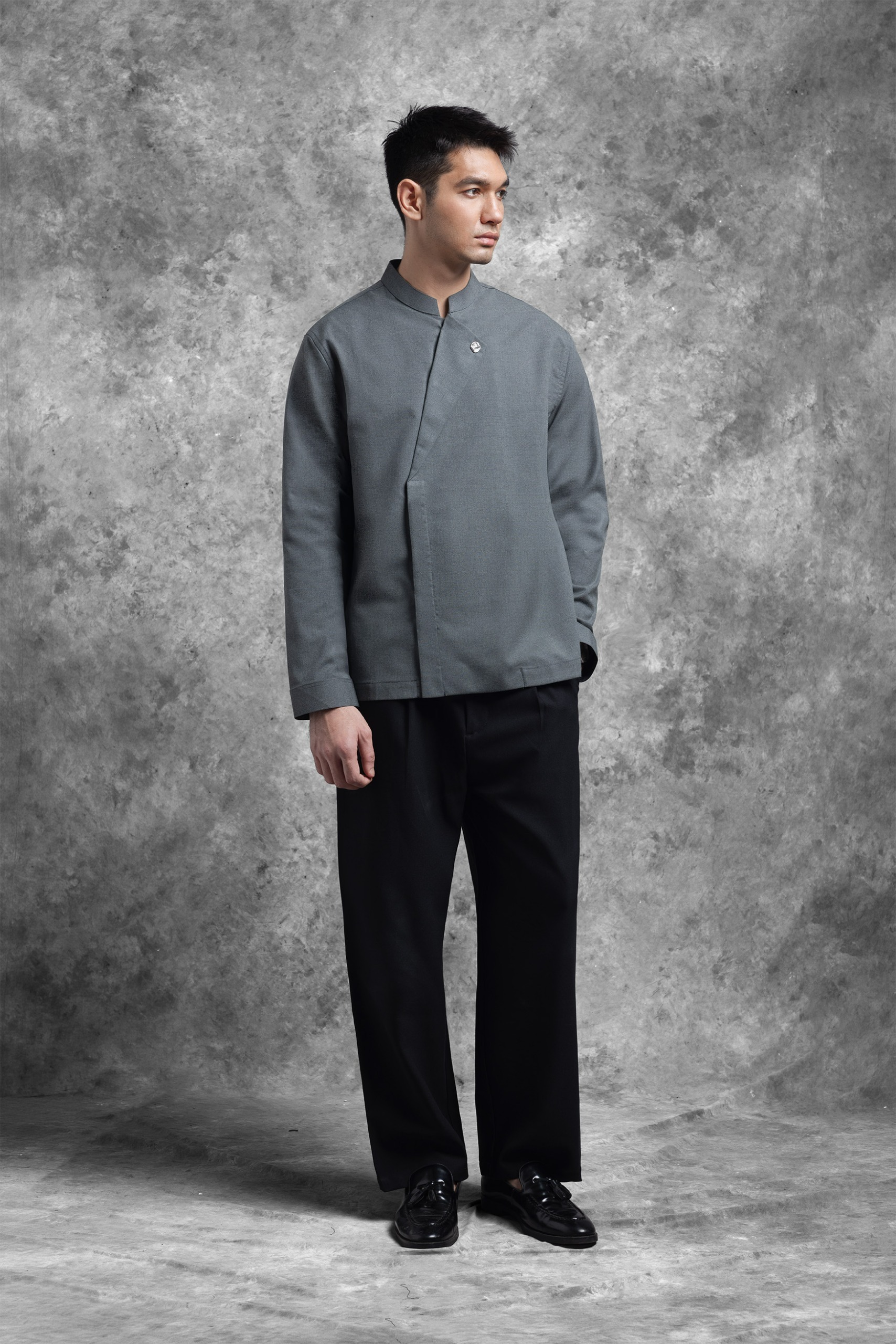 Kemeja Beskap Brajanala Dark Grey