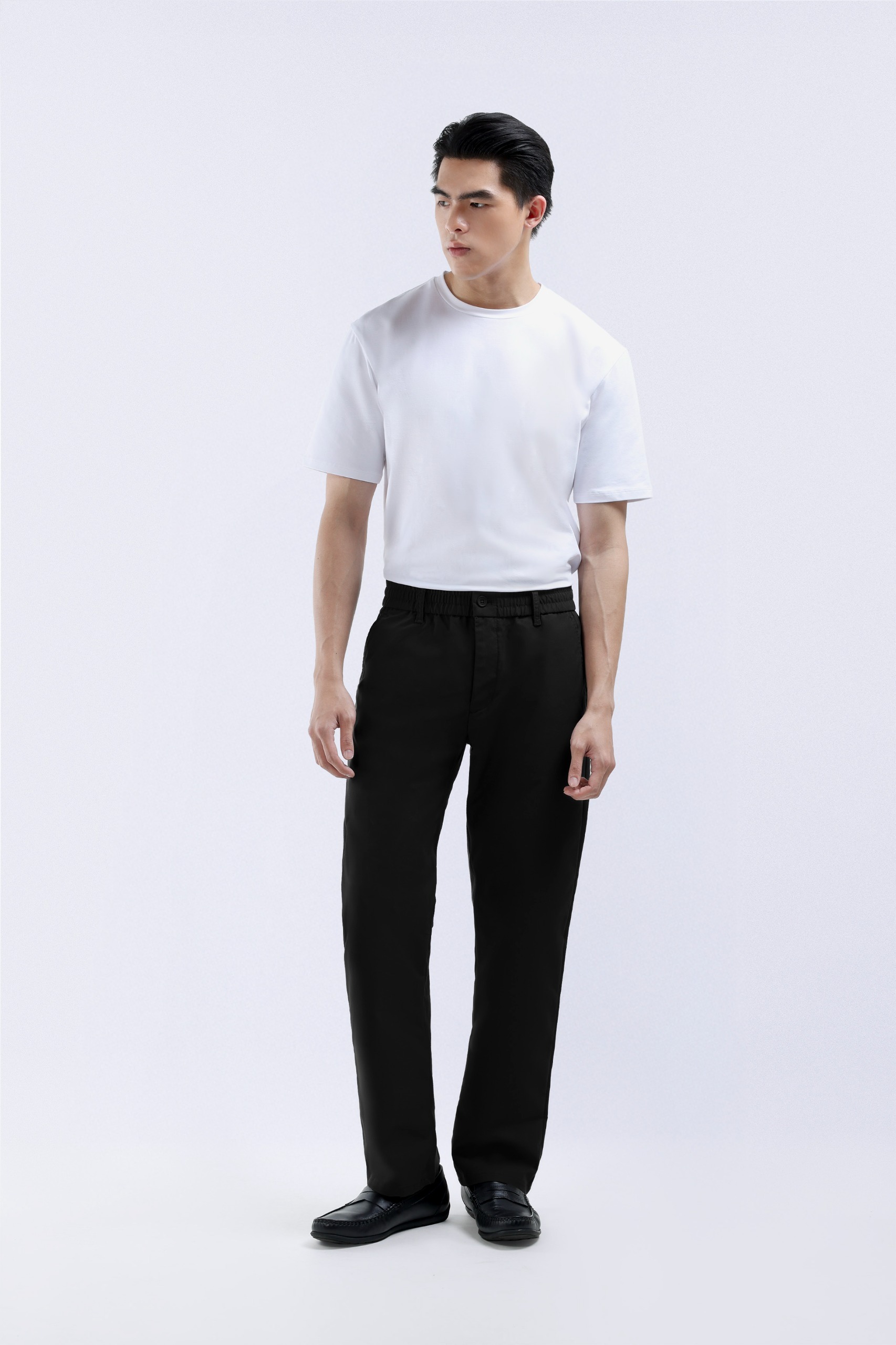 Flexi Casual Regular Pants Black