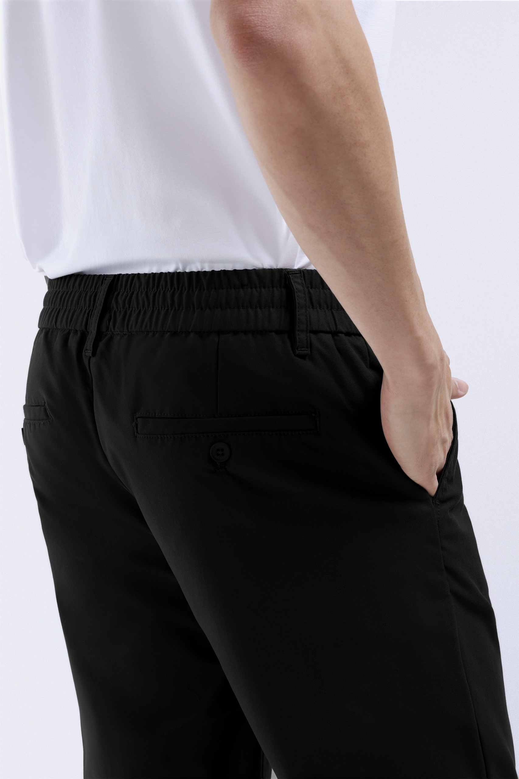 Flexi Casual Regular Pants Black
