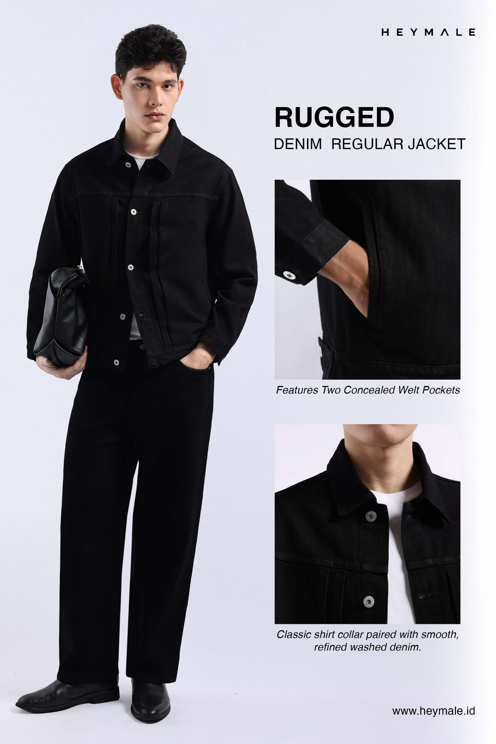 Rugged Denim Regular Jacket Navy