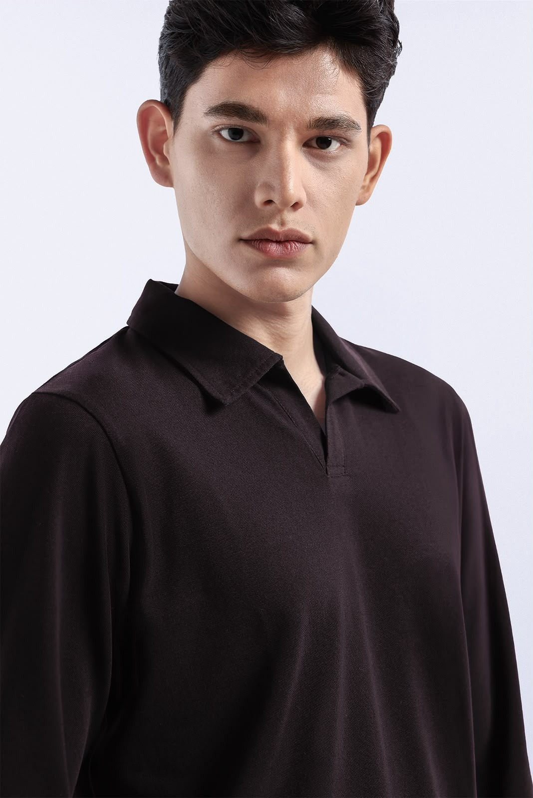 Raven Polo Long Sleeve Dark Brown