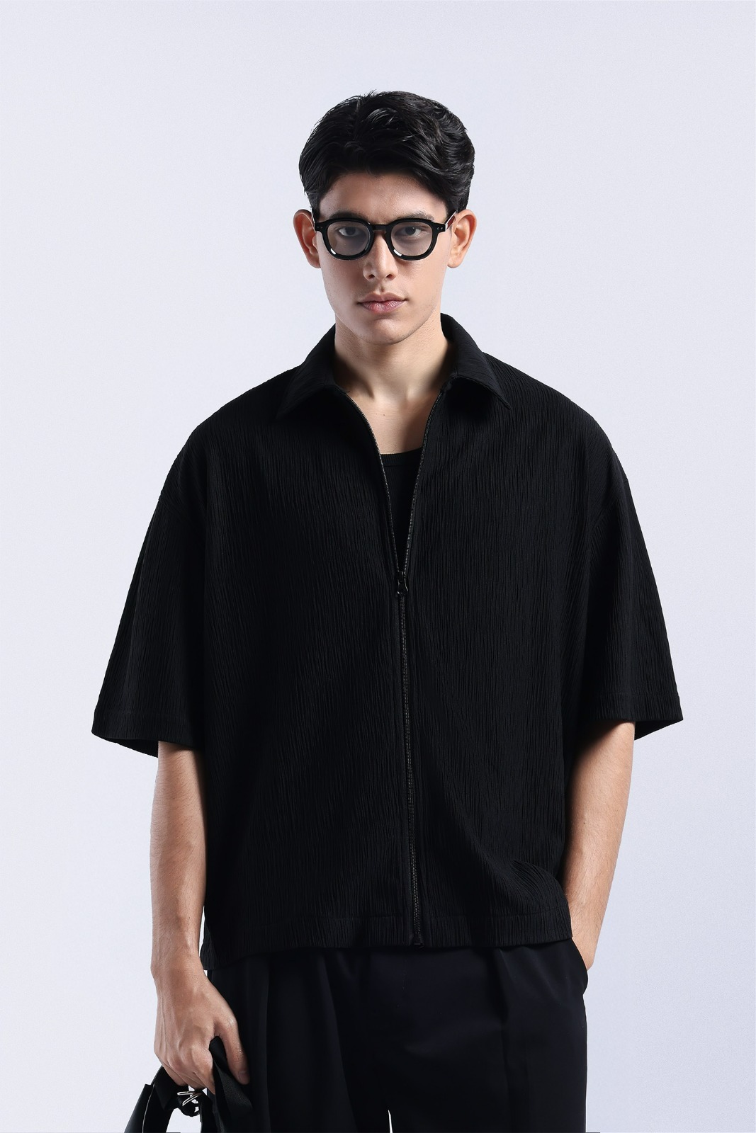 Coze Zip Shirt Black