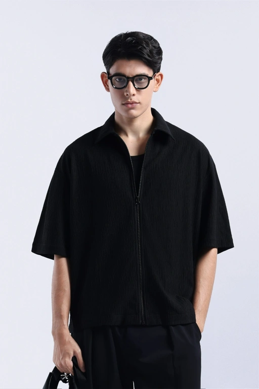 Coze Zip Shirt Black