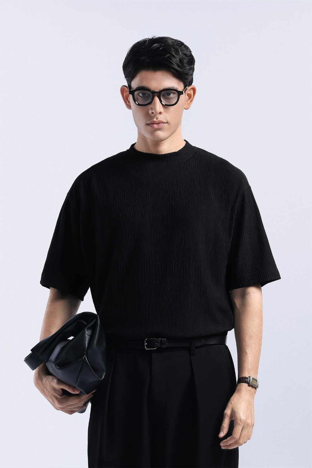 Coze Textured Tee Black