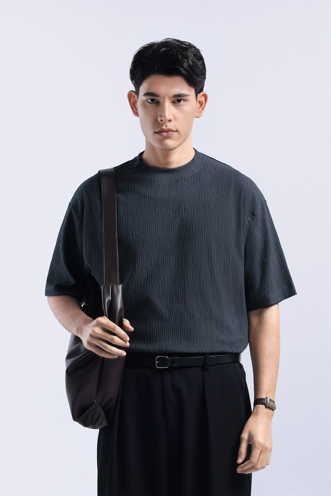 Coze Textured Tee Grey