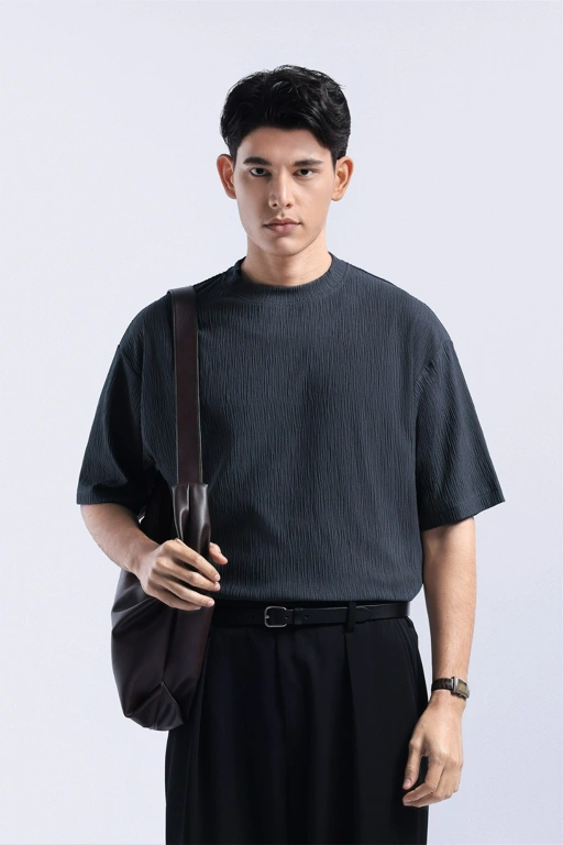 Coze Textured Tee Grey