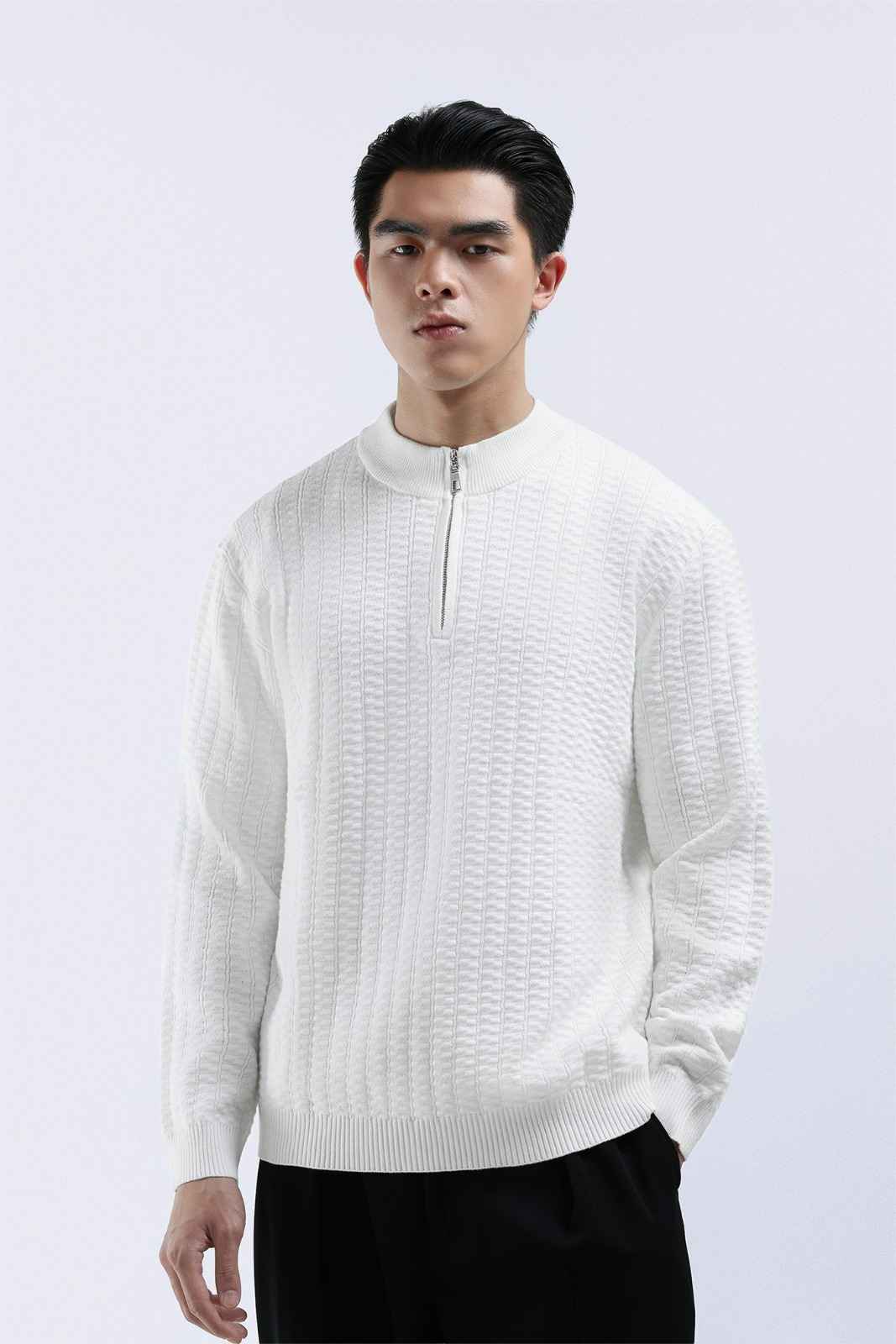 Zipflex Polo Halfzip White