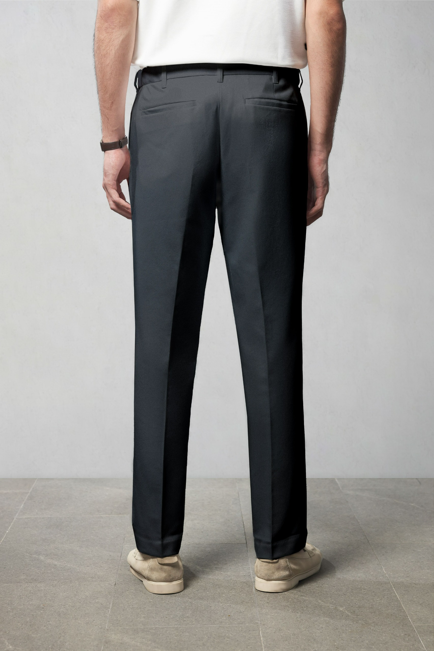 Peazy Pants Regular Fit Ankle Dark Grey