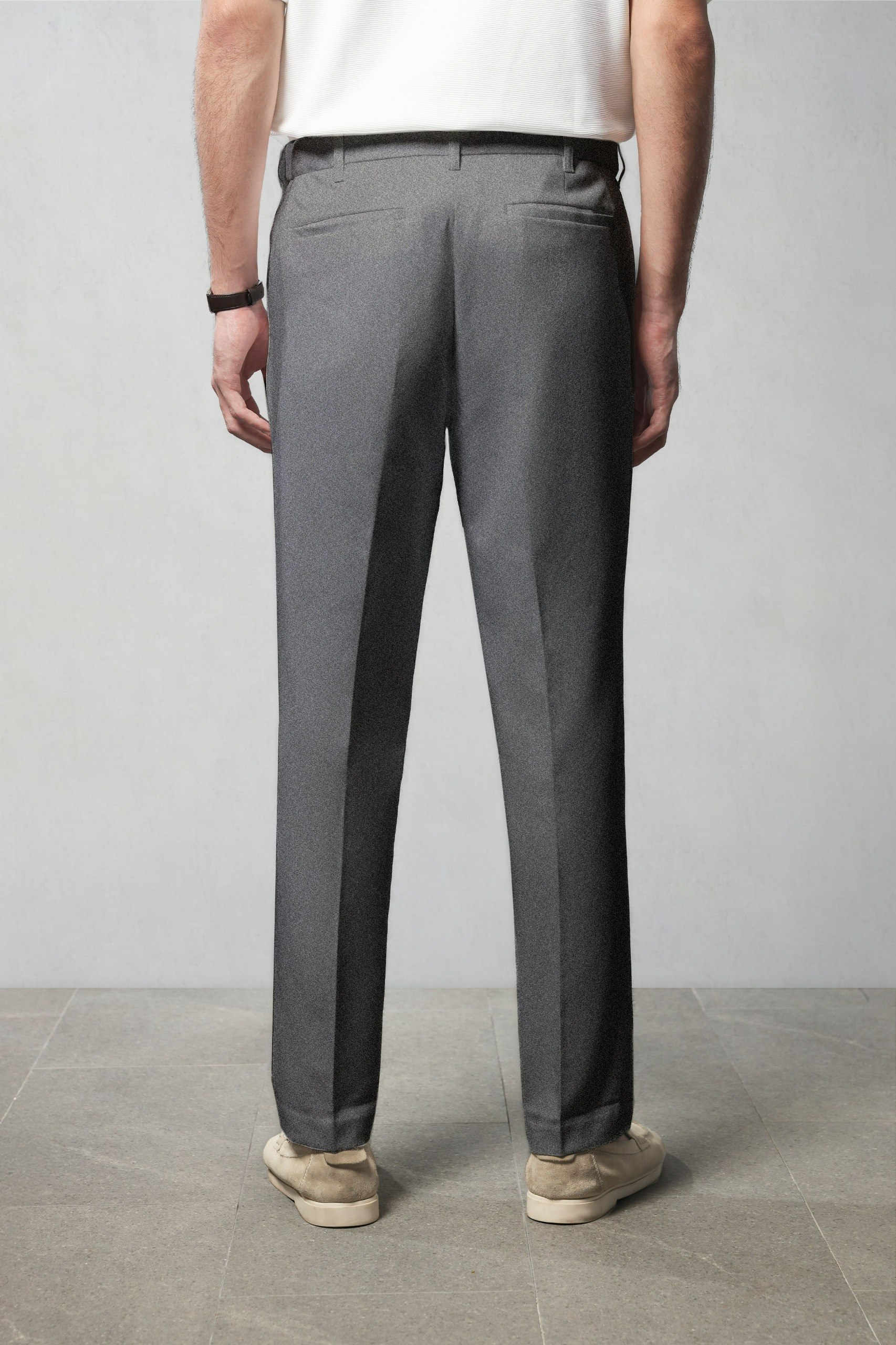 Ankle Smart Peazy Pants Two Tone Grey