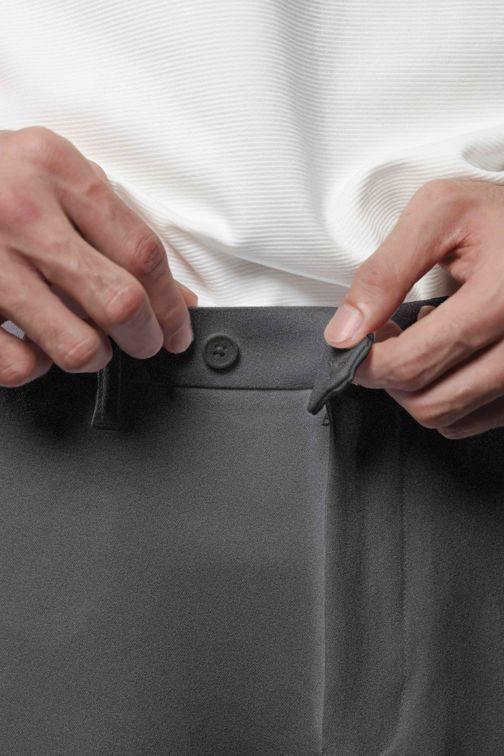 Ankle Smart Peazy Pants Two Tone Grey