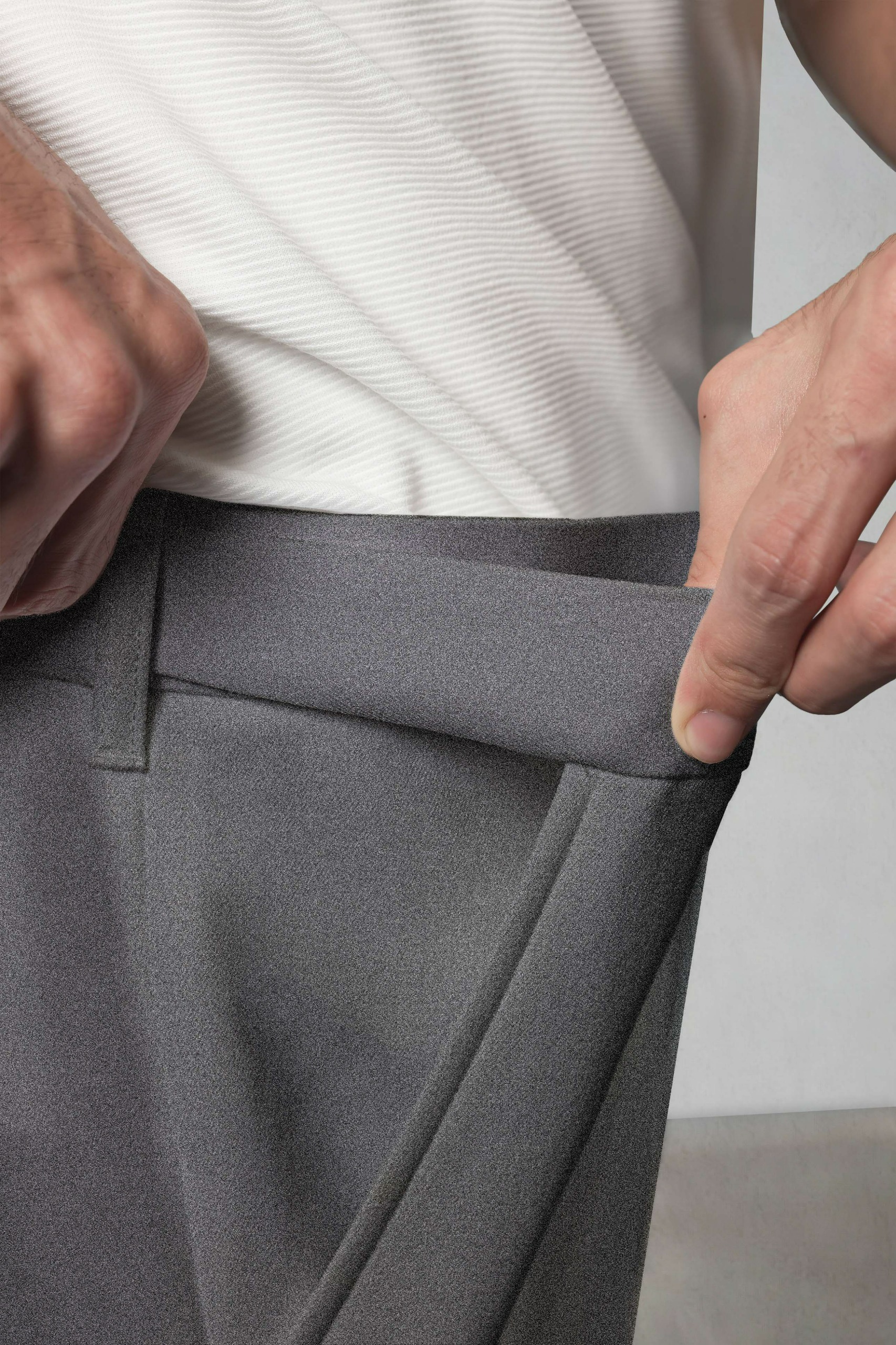 Ankle Smart Peazy Pants Two Tone Grey