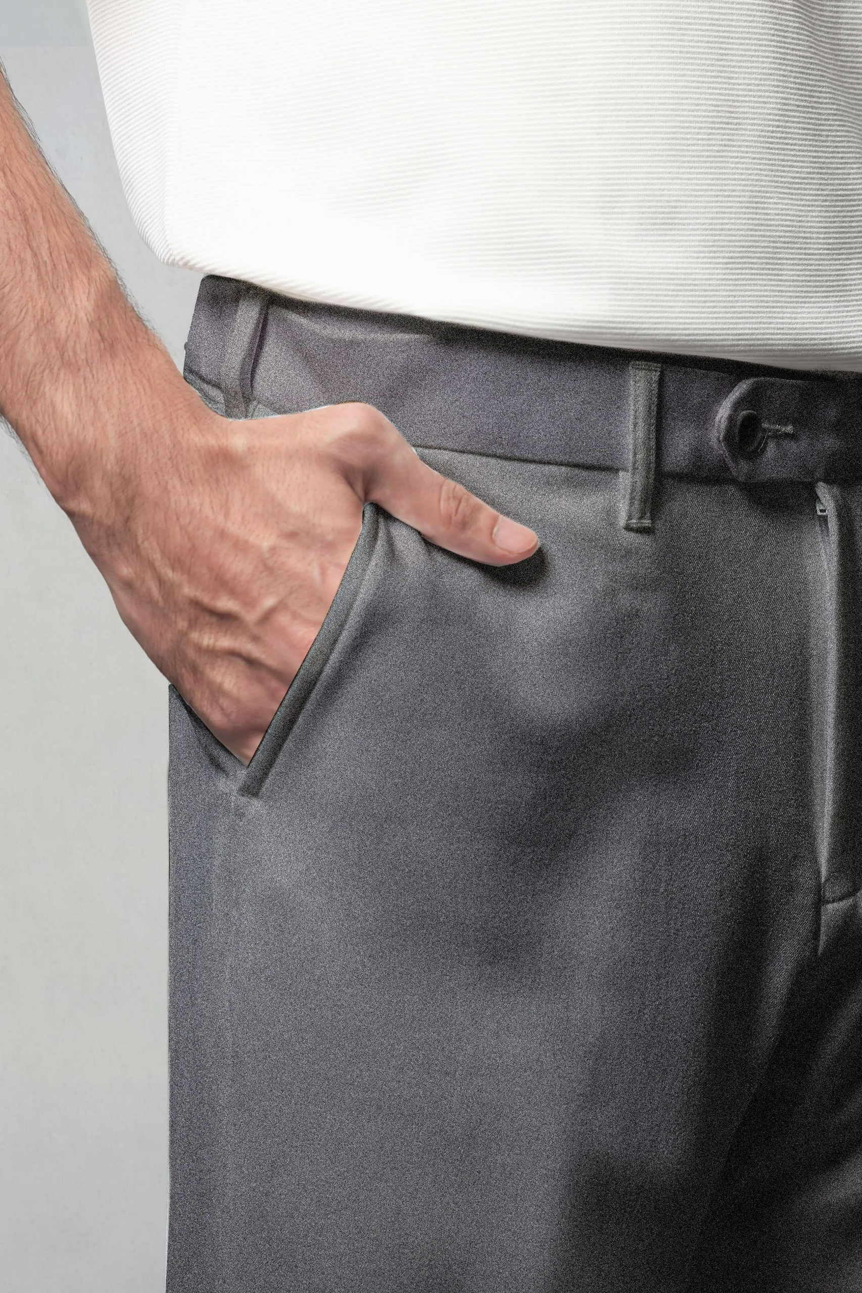 Ankle Smart Peazy Pants Two Tone Grey