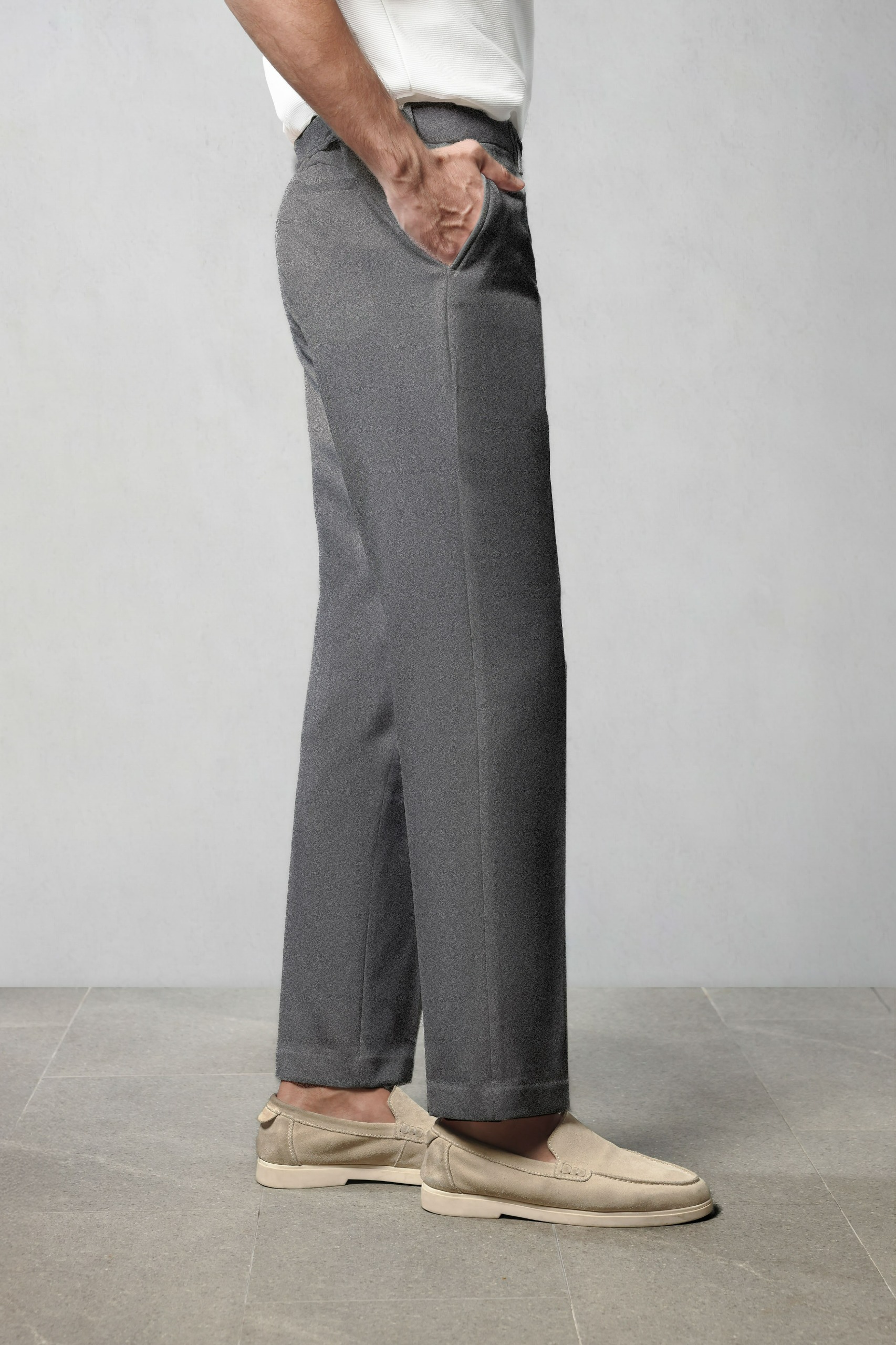 Ankle Smart Peazy Pants Two Tone Grey