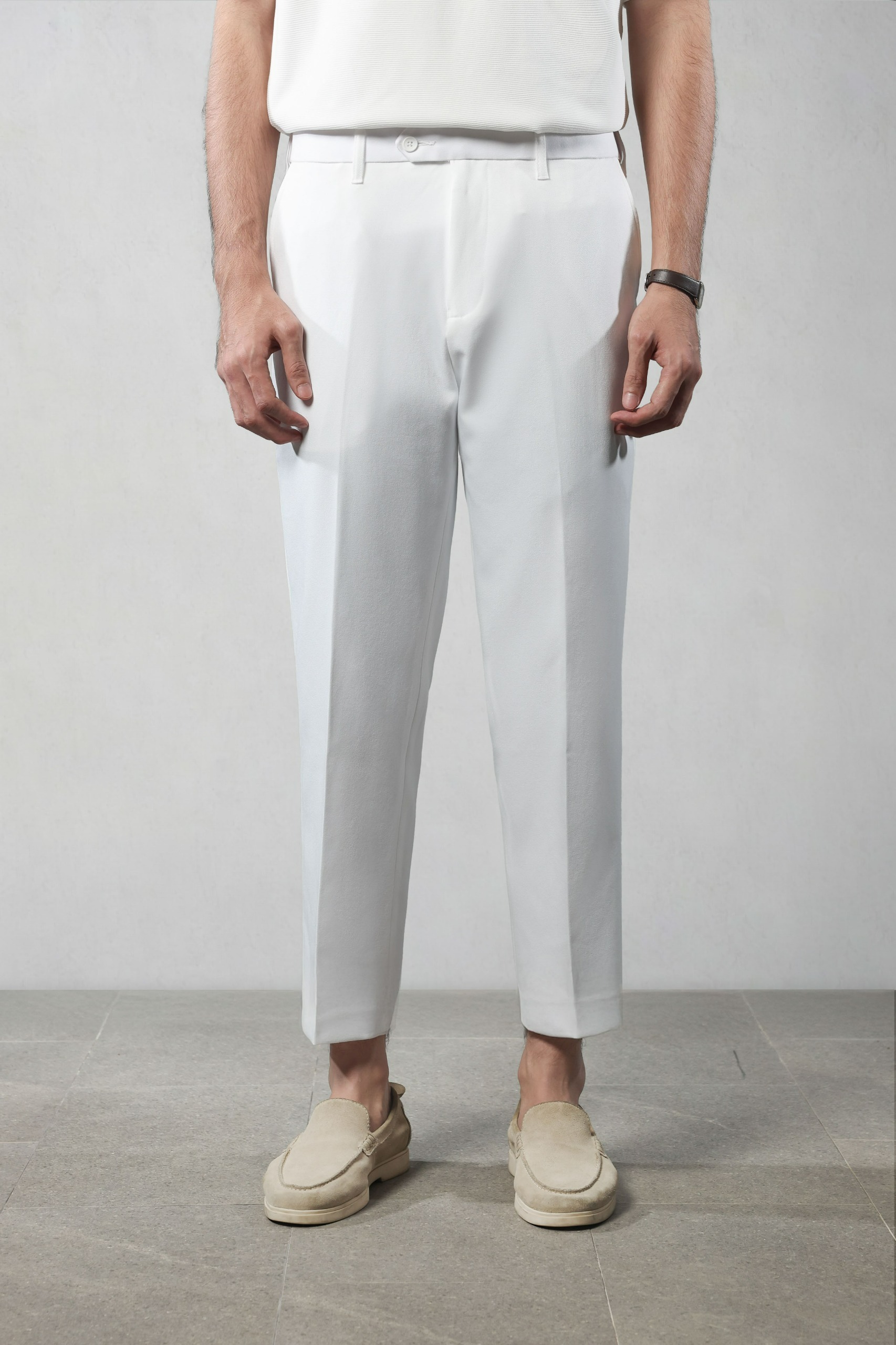 Ankle Smart Peazy Pants White