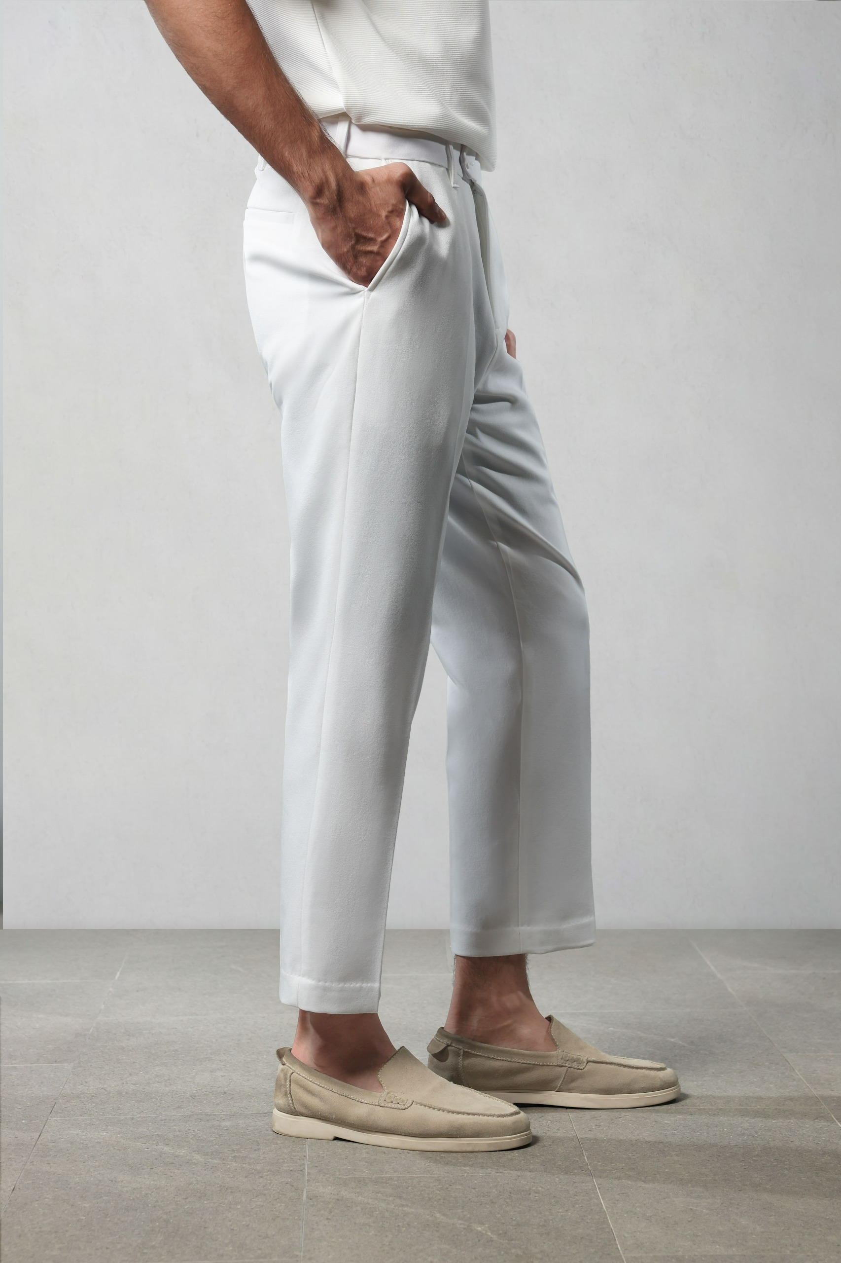 Ankle Smart Peazy Pants White