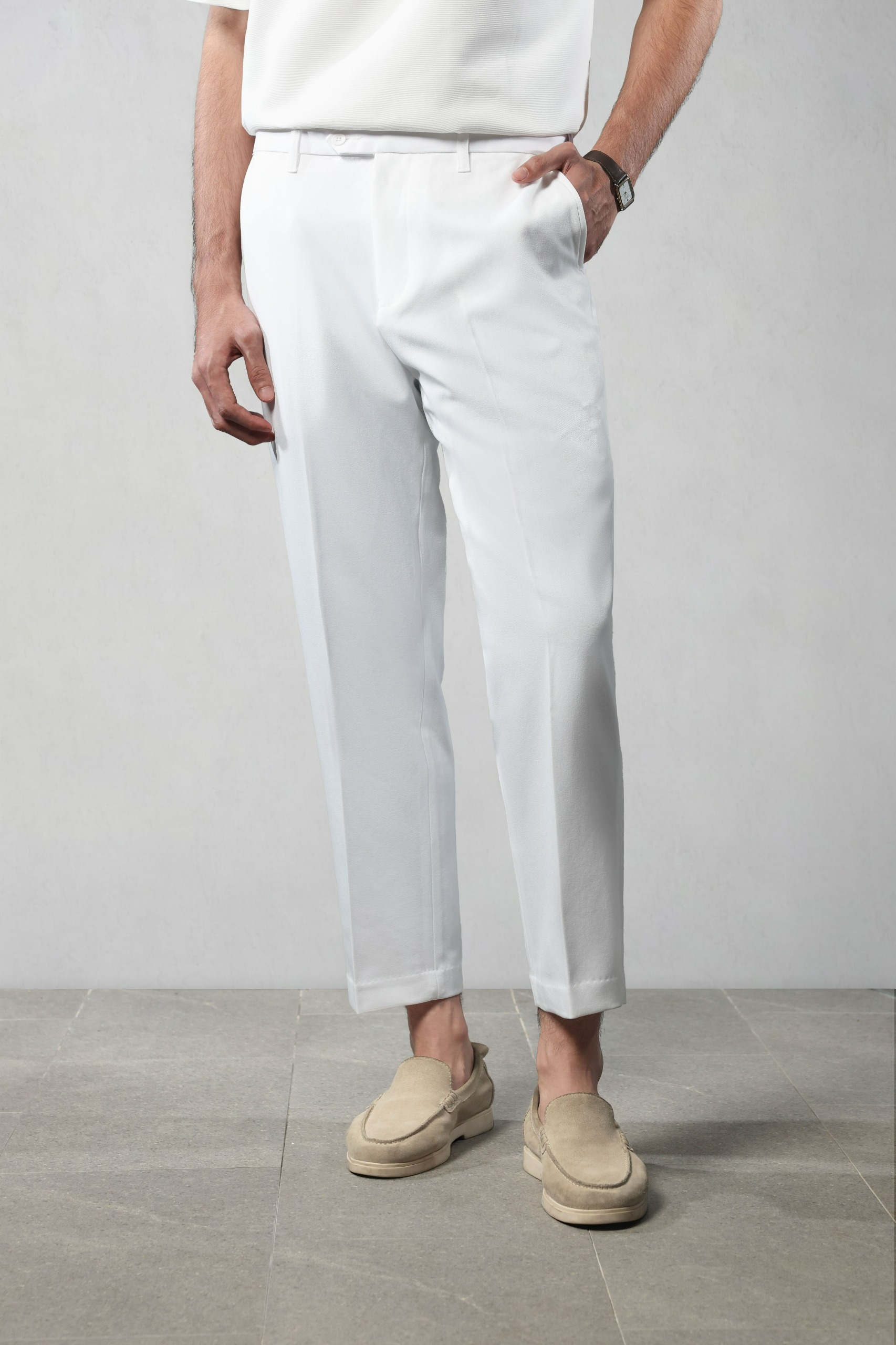Ankle Smart Peazy Pants White