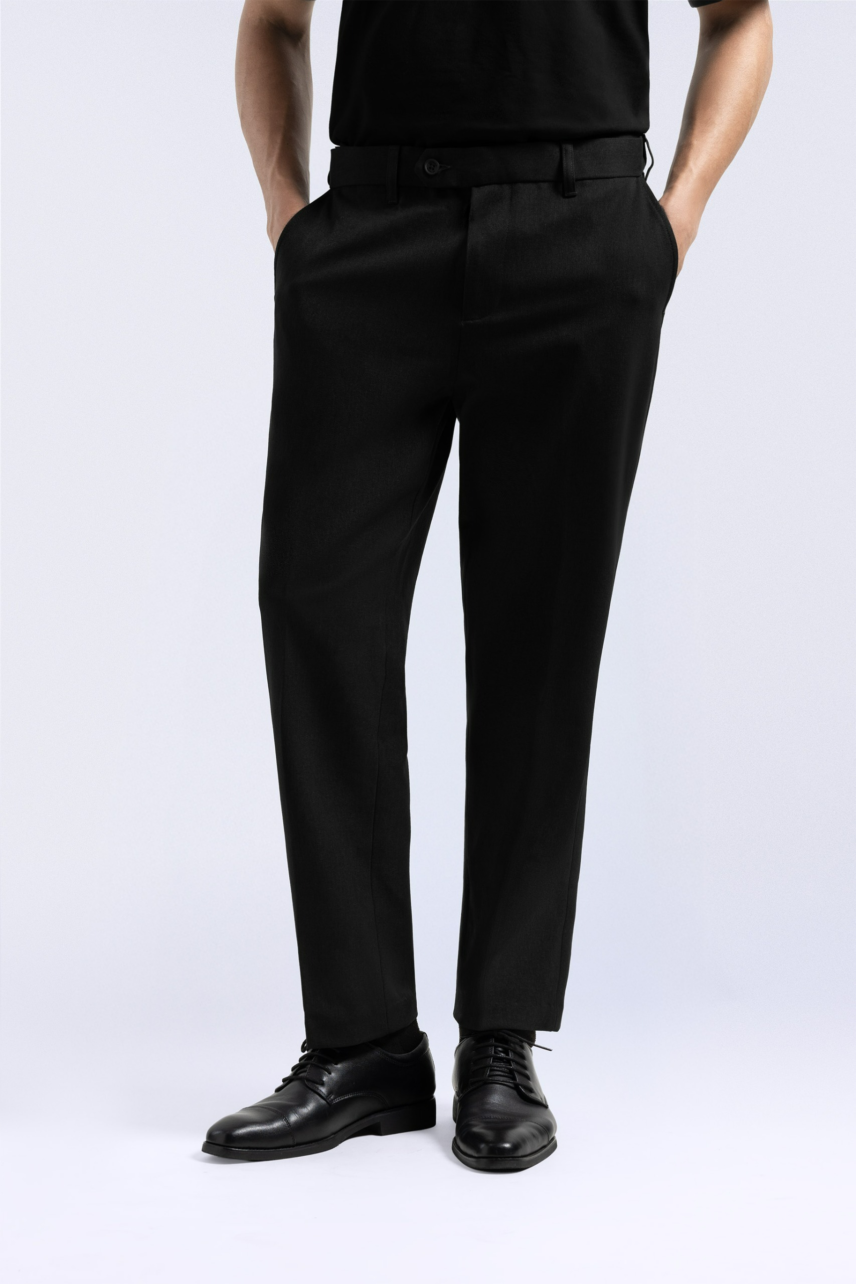 Peazy Pants Regular Fit Ankle Black