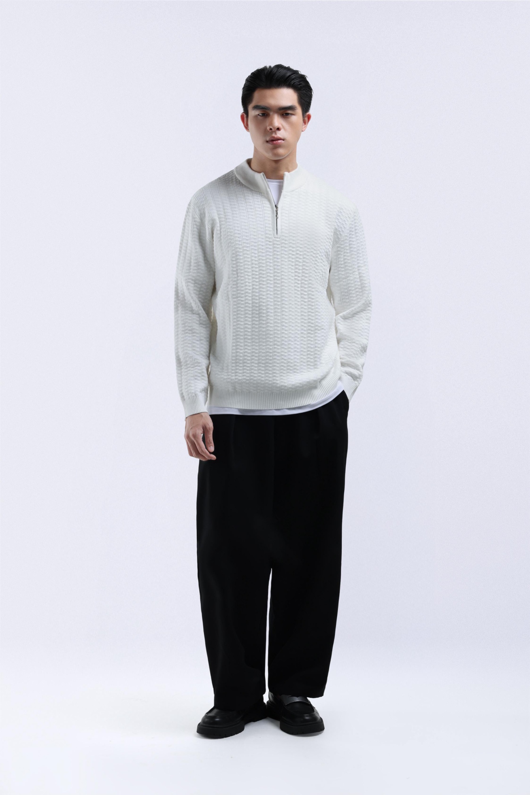 Zipflex Polo Halfzip White