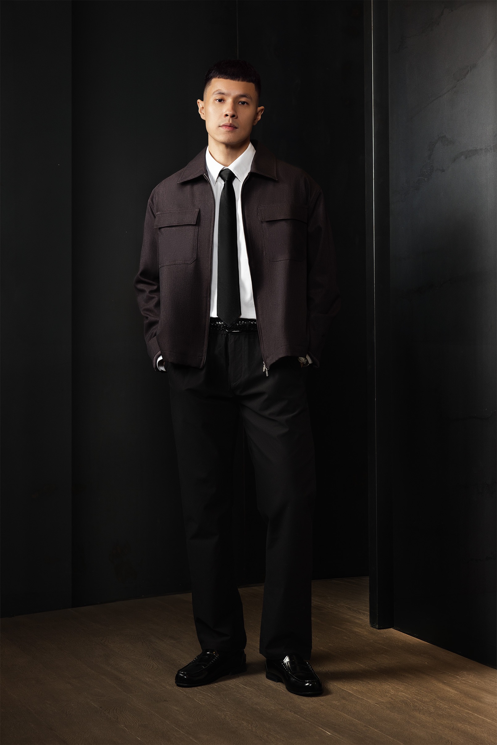 Moorve Boxy Jacket Dark Brown