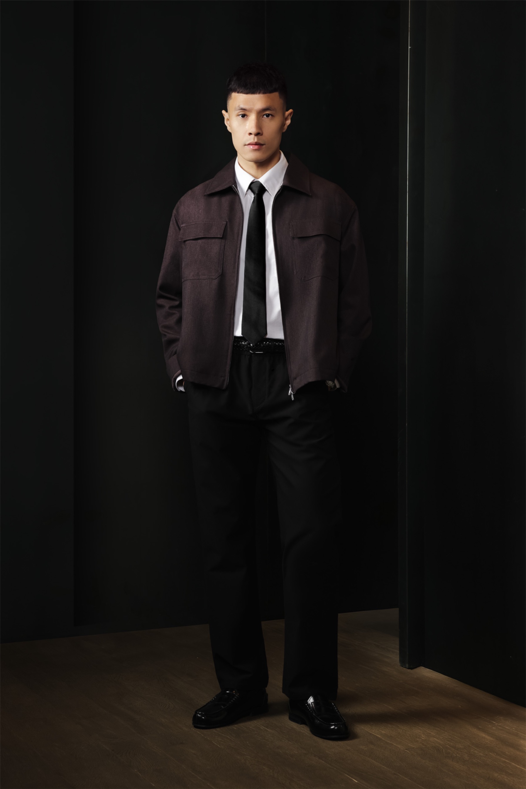 Moorve Boxy Jacket Dark Brown