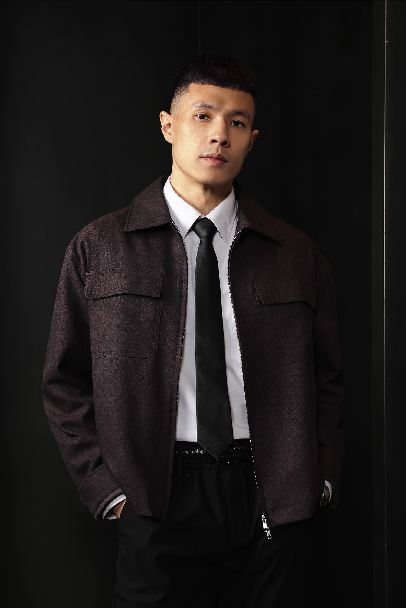 Moorve Boxy Jacket Dark Brown