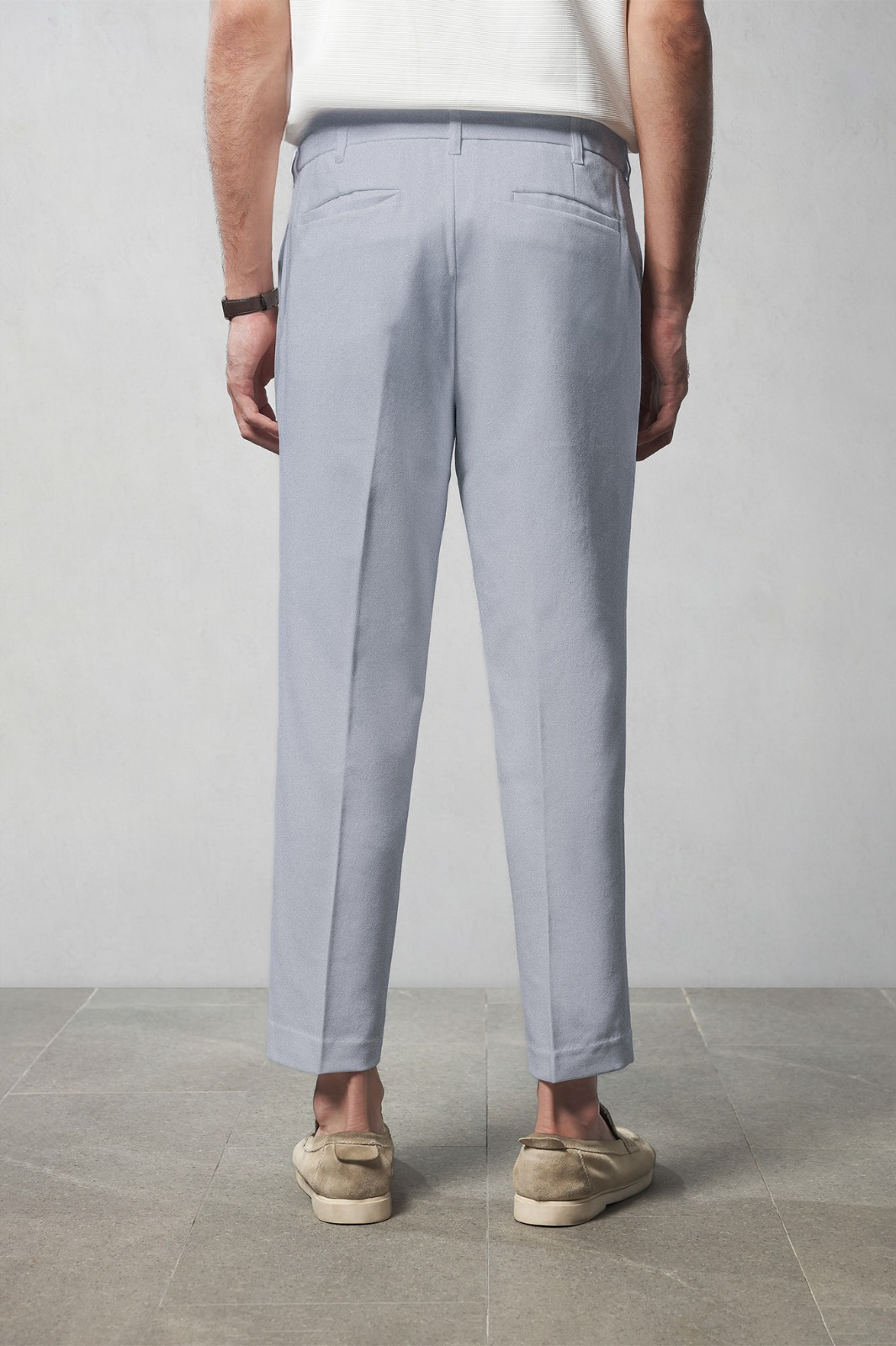 Peazy Pants Regular Fit Ankle Light Grey