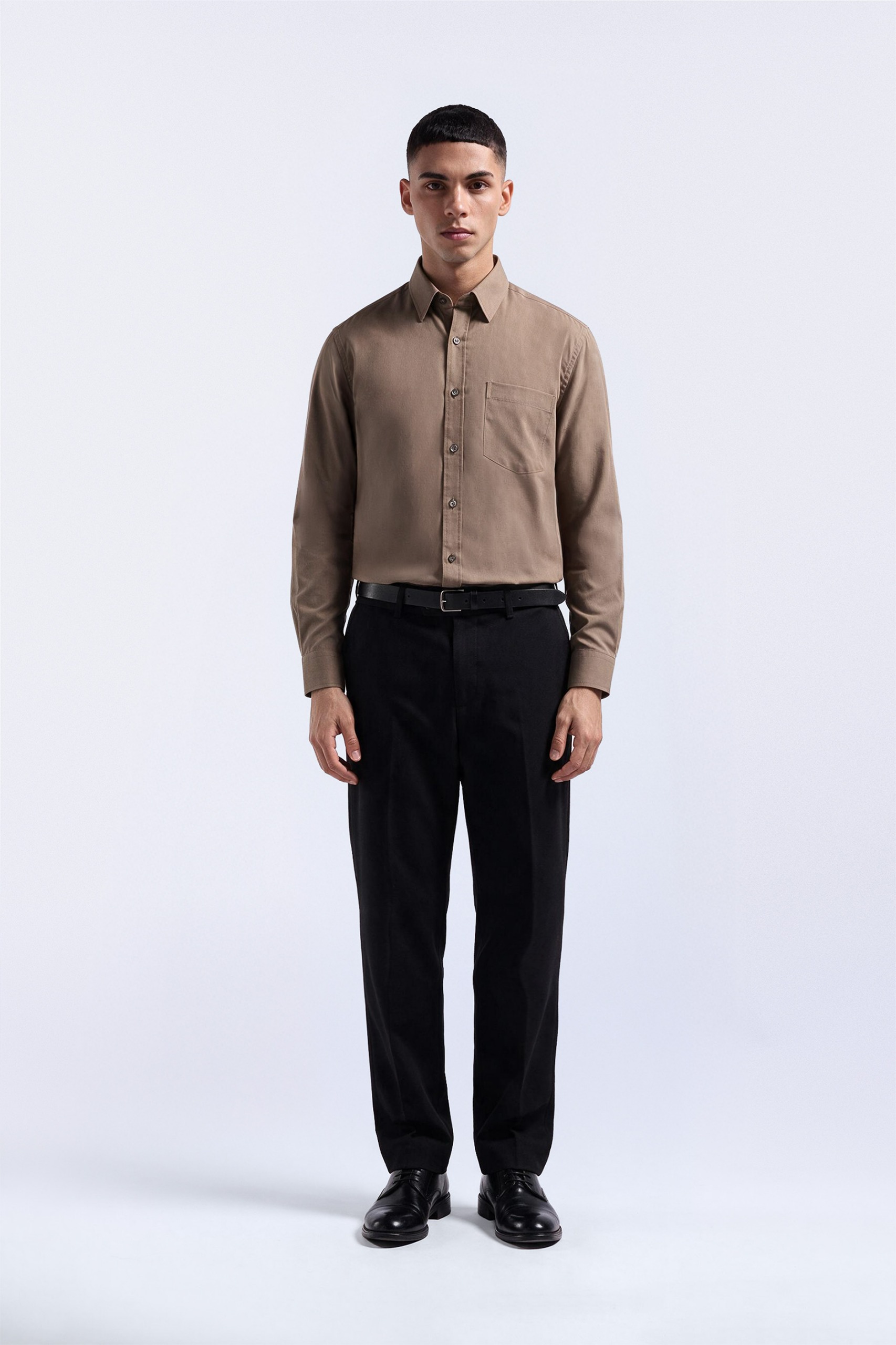 Elgant Basic Shirt Brown