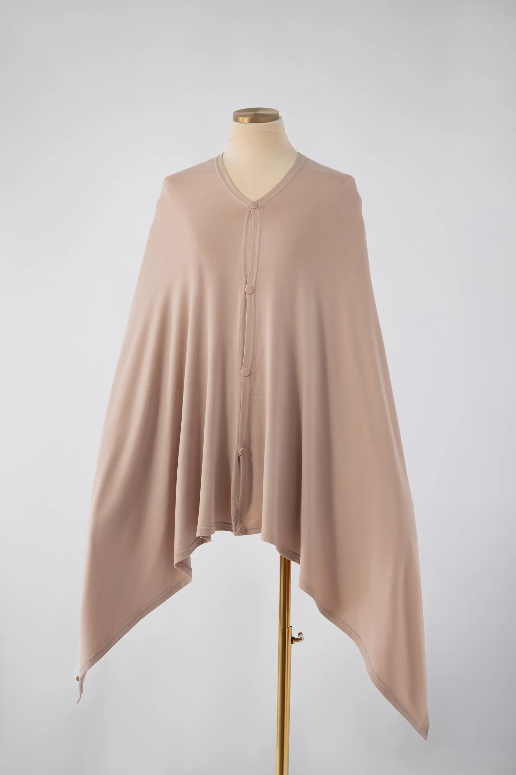 SIMPLY NURSING APRON TENCEL FULL COVER ALMOND