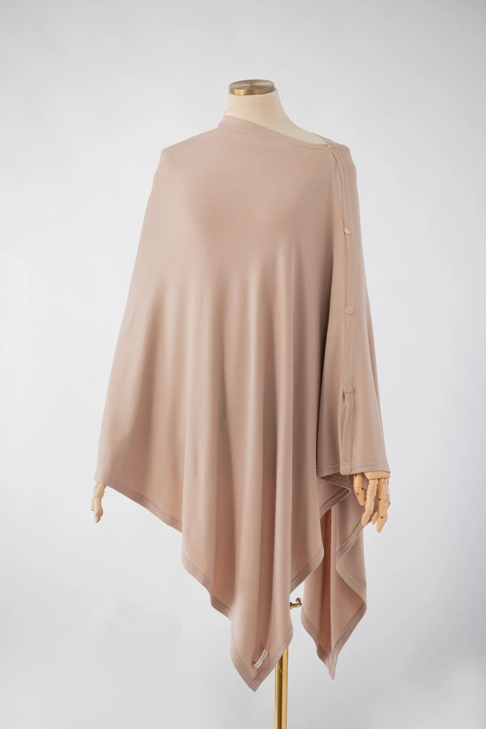 SIMPLY NURSING APRON TENCEL FULL COVER ALMOND