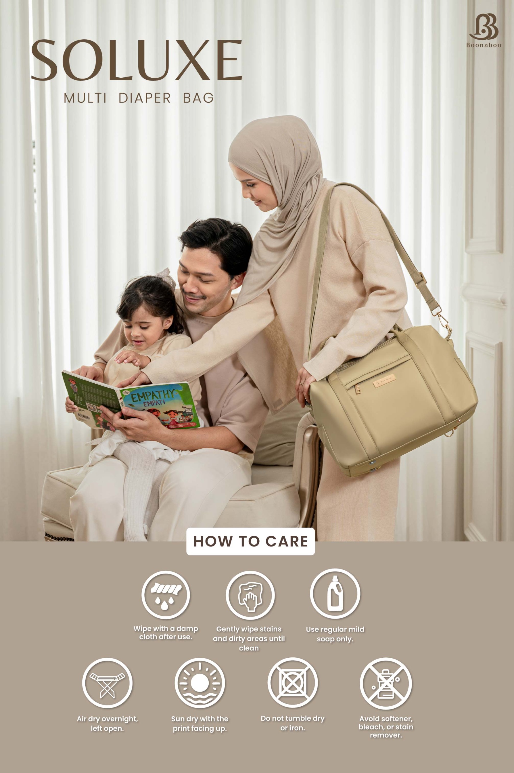 SOLUXE MULTI DIAPER BAG NUDE