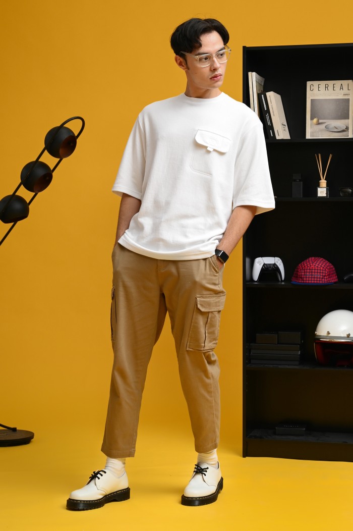 PTDJ17-POCKET OVERSIZED TEES WHITE